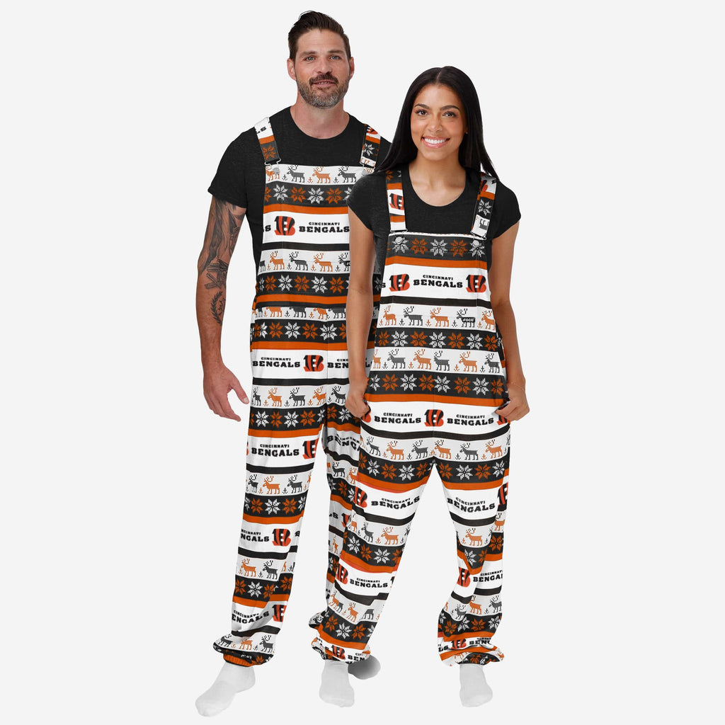 Cincinnati Bengals Mens Ugly Home Gating Bib Overalls FOCO