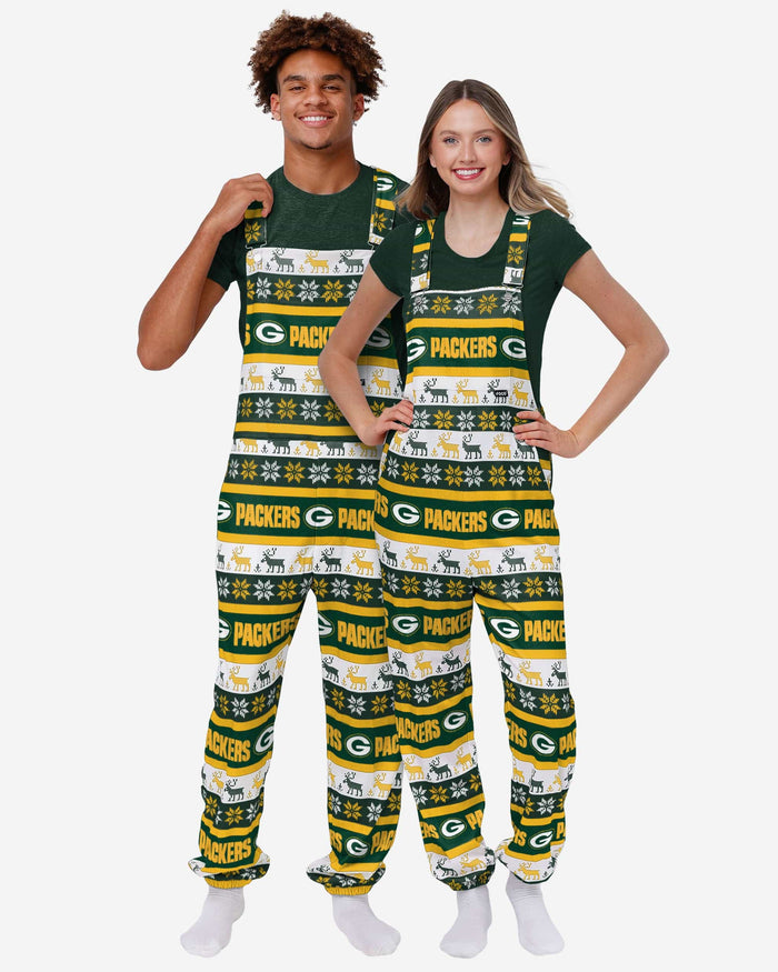 Green Bay Packers Mens Ugly Home Gating Bib Overalls FOCO - FOCO.com