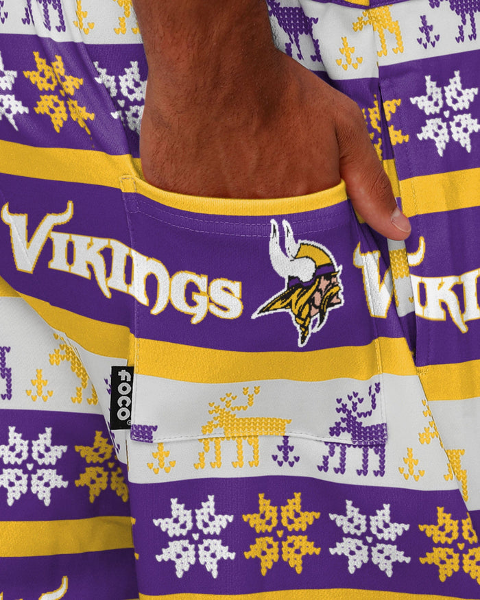 Minnesota Vikings Mens Ugly Home Gating Bib Overalls FOCO - FOCO.com