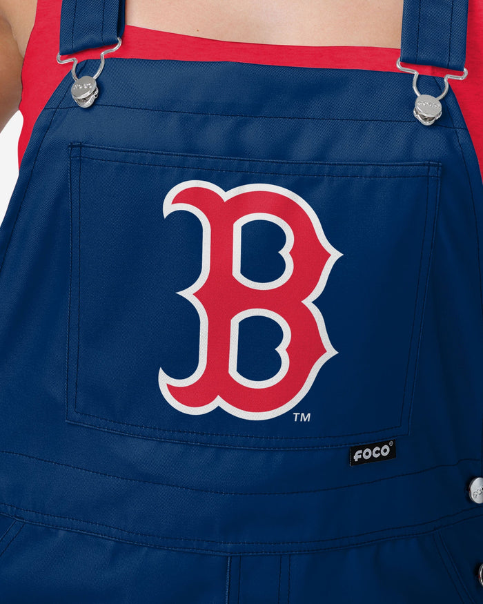 Boston Red Sox Womens Big Logo Bib Overalls FOCO - FOCO.com