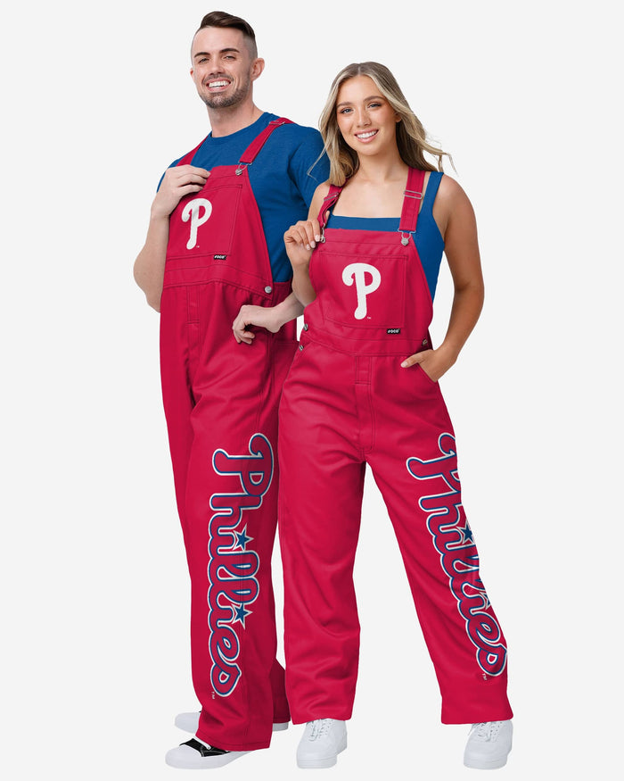 Philadelphia Phillies Womens Big Logo Bib Overalls FOCO
