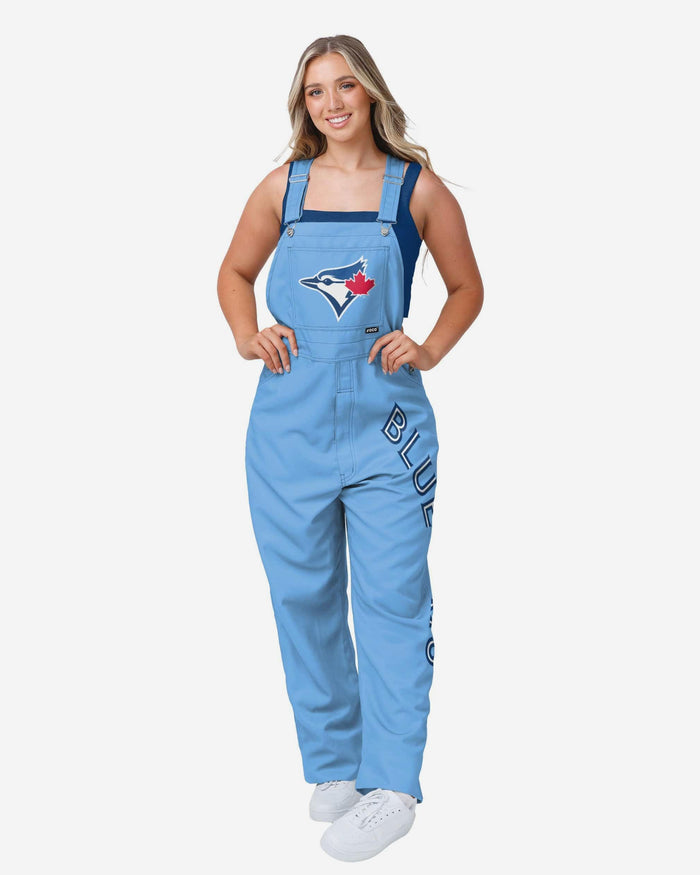 Toronto Blue Jays Womens Big Logo Bib Overalls FOCO XS - FOCO.com