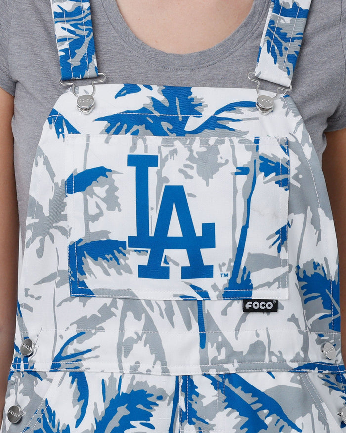 Los Angeles Dodgers Womens Palm Tree Thematic Bib Overalls FOCO - FOCO.com