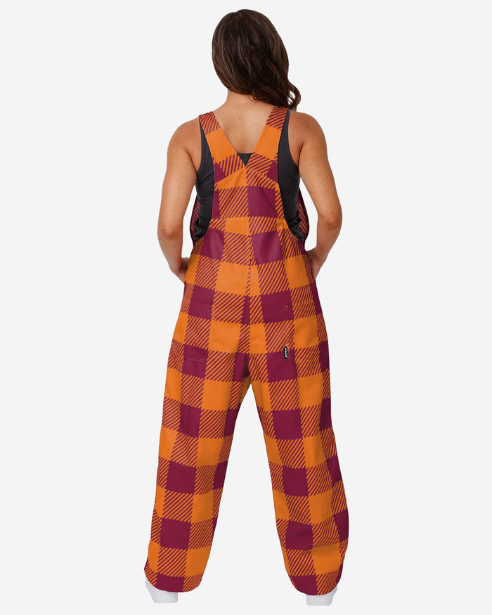 Virginia Tech Hokies Womens Plaid Bib Overalls FOCO - FOCO.com
