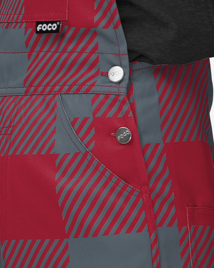 Washington State Cougars Womens Plaid Bib Overalls FOCO - FOCO.com