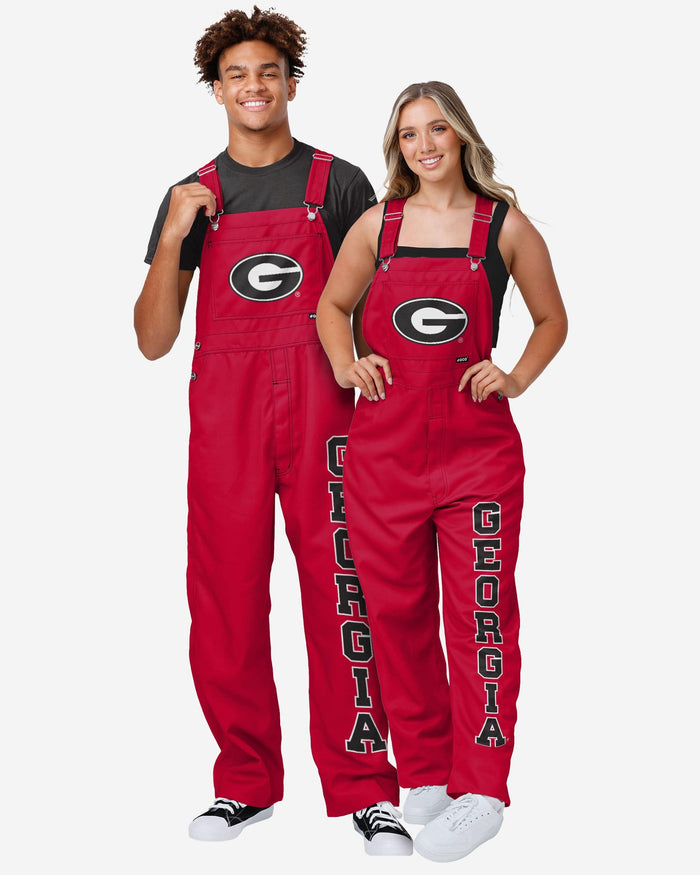 Georgia Bulldogs Womens Big Logo Bib Overalls FOCO - FOCO.com