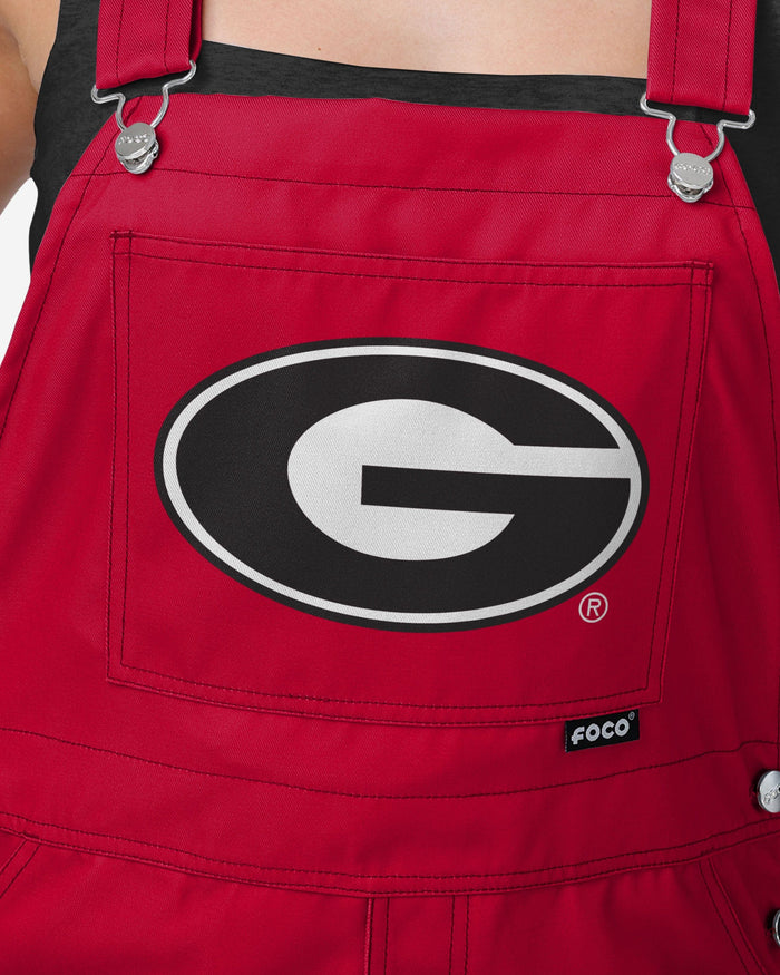 Georgia Bulldogs Womens Big Logo Bib Overalls FOCO - FOCO.com