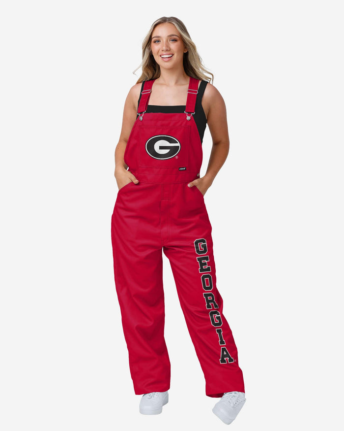 Georgia Bulldogs Womens Big Logo Bib Overalls FOCO XS - FOCO.com
