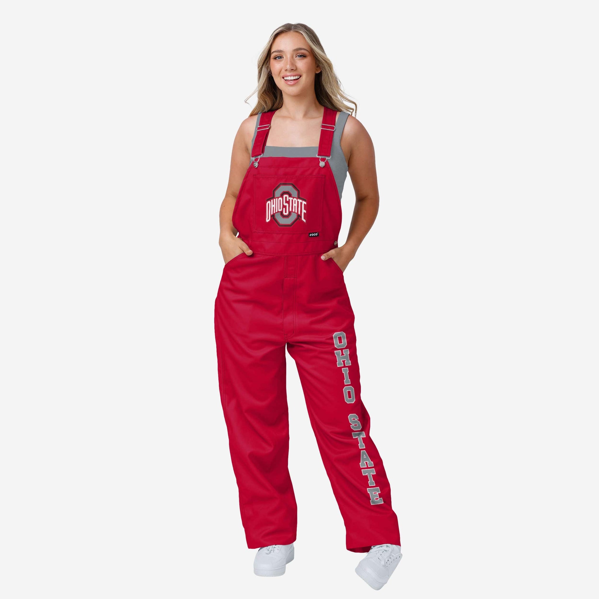 Ohio State Buckeyes Womens Big Logo Bib Overalls