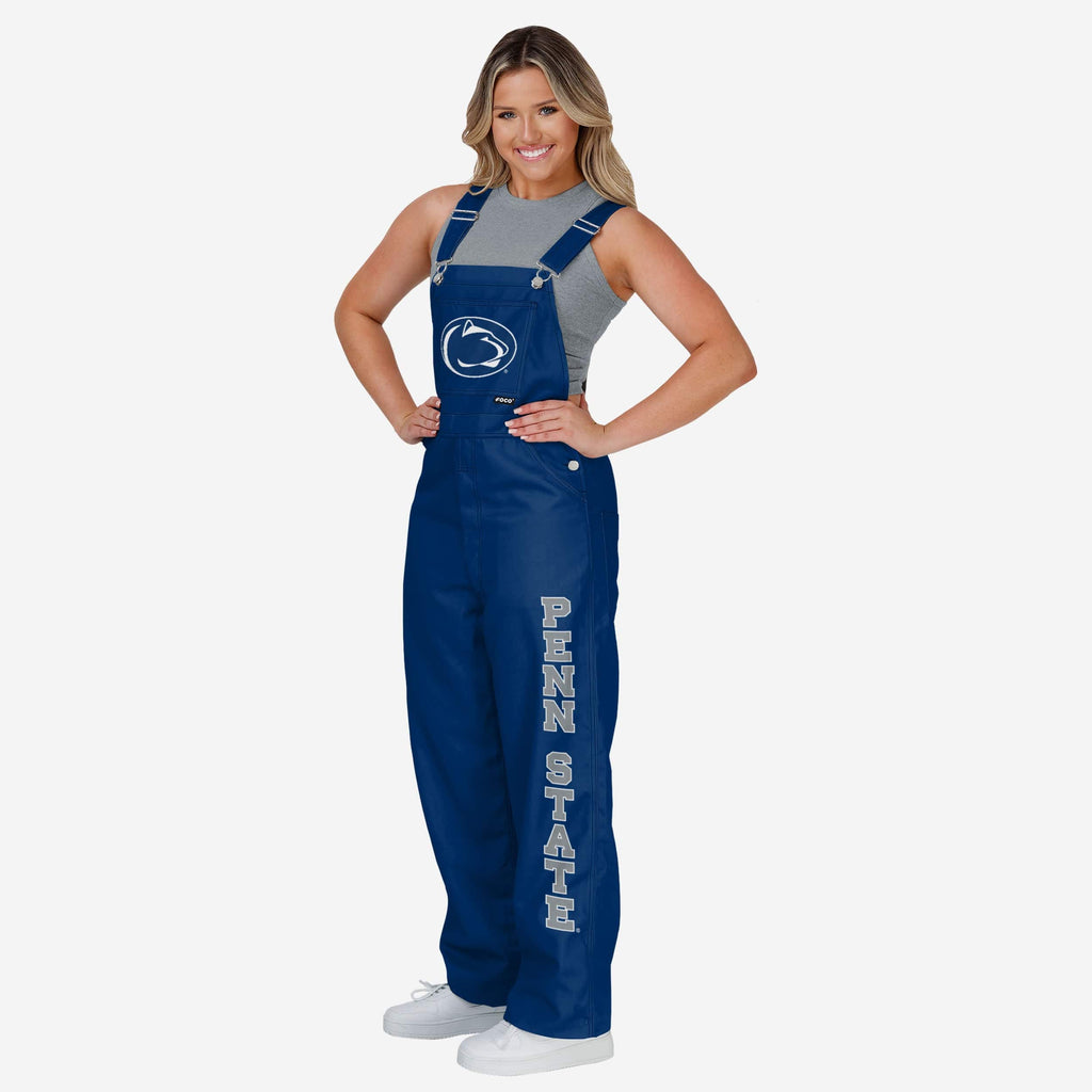 Penn State Nittany Lions Womens Big Logo Bib Overalls FOCO XS - FOCO.com