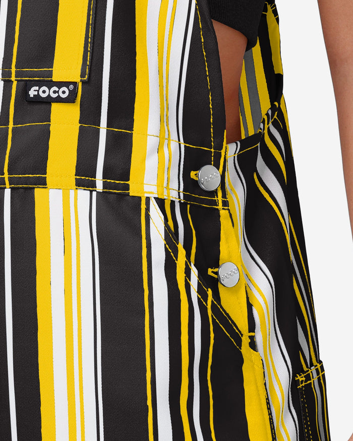 Iowa Hawkeyes Womens Hyper Stripe Bib Overalls FOCO - FOCO.com