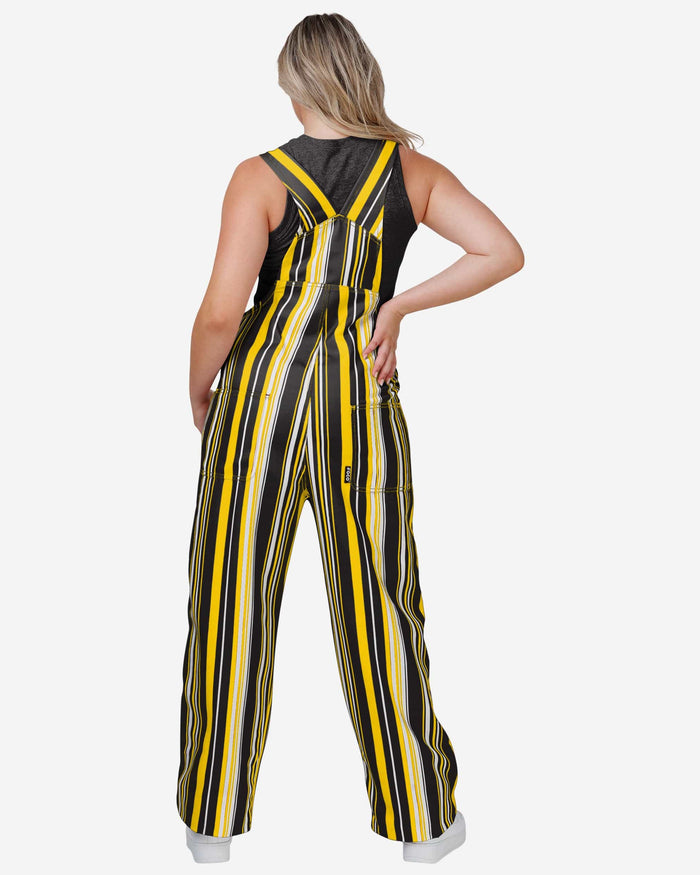 Iowa Hawkeyes Womens Hyper Stripe Bib Overalls FOCO - FOCO.com