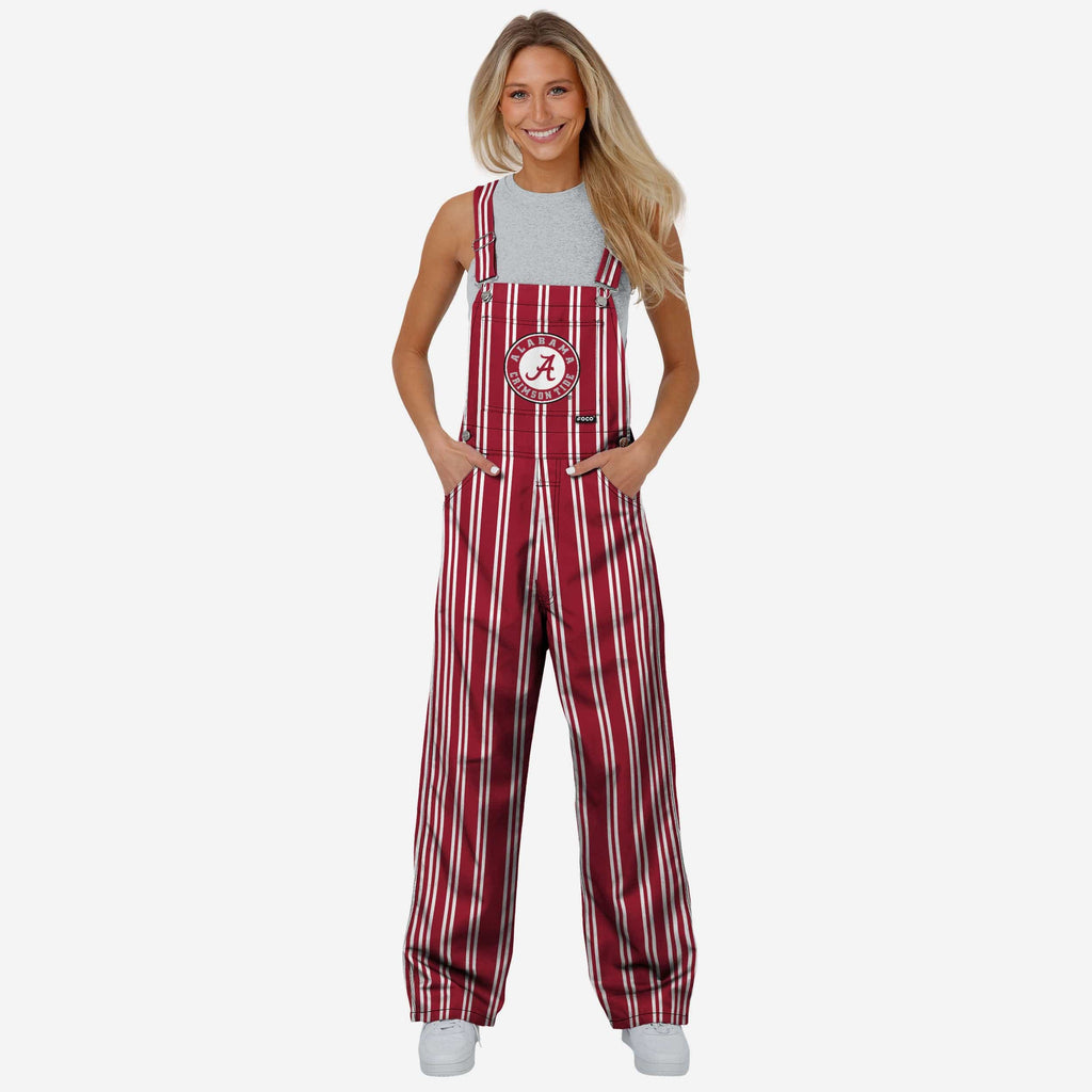 Alabama Crimson Tide Womens Sideline Spirit Bib Overalls FOCO XS - FOCO.com