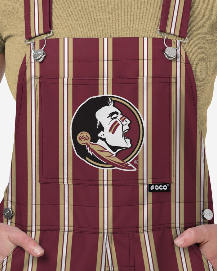 Florida State Seminoles Womens Sideline Spirit Bib Overalls FOCO XS - FOCO.com