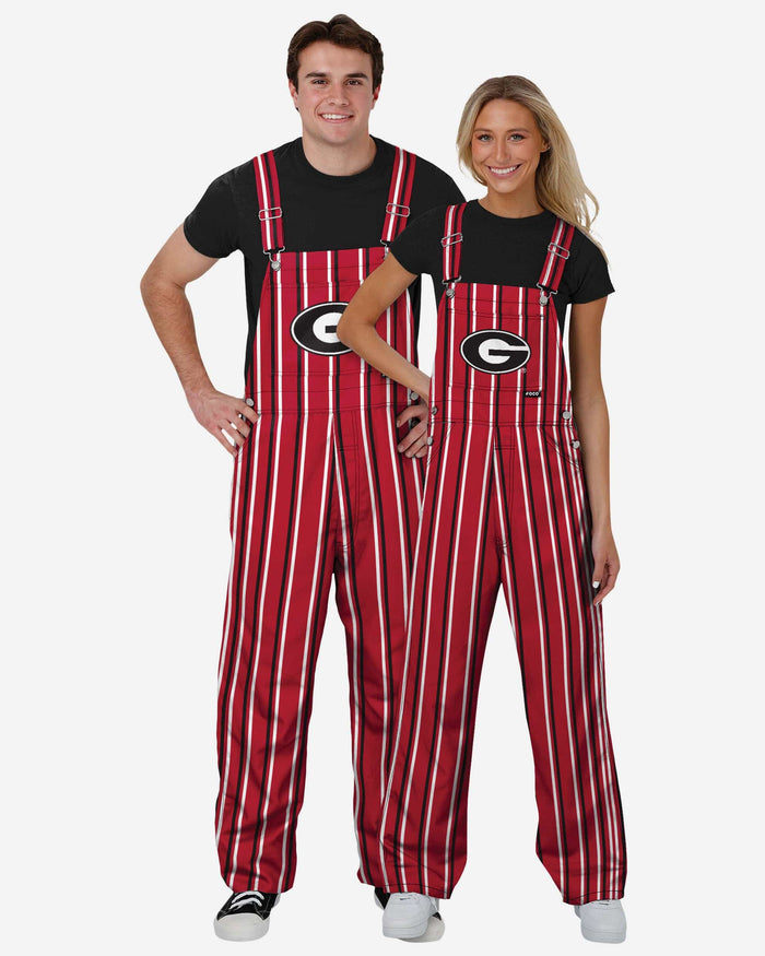 Georgia Bulldogs Womens Sideline Spirit Bib Overalls FOCO XS - FOCO.com