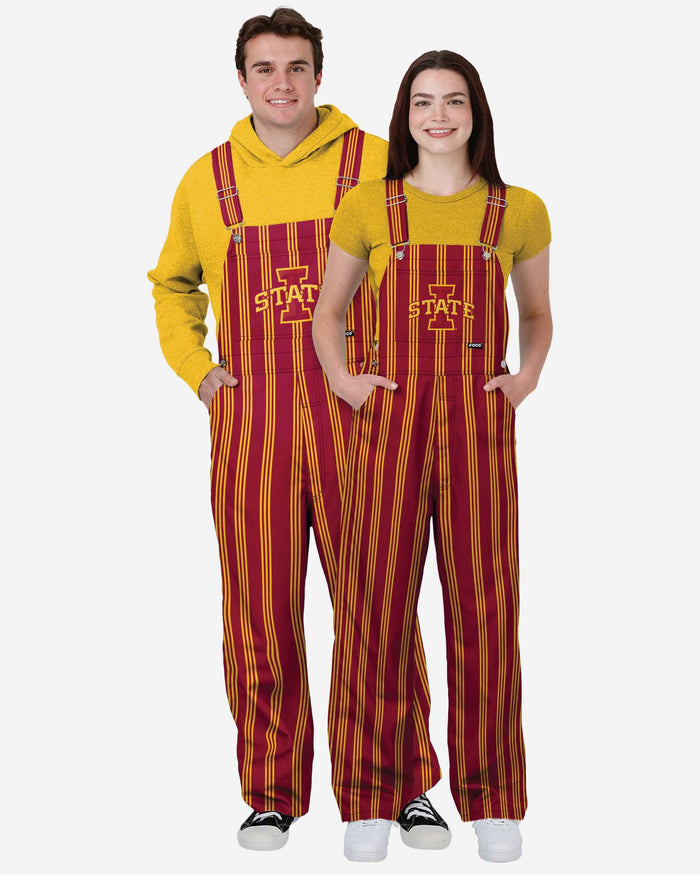 Iowa State Cyclones Womens Sideline Spirit Bib Overalls FOCO XS - FOCO.com