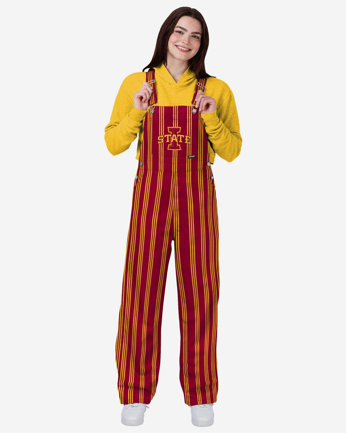 Iowa State Cyclones Womens Sideline Spirit Bib Overalls FOCO XS - FOCO.com