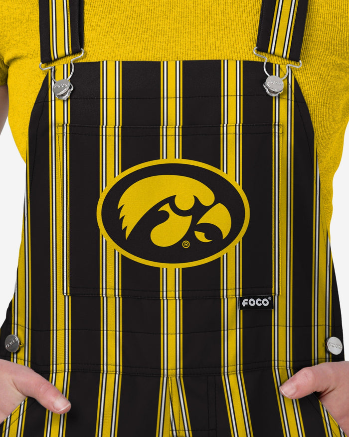Iowa Hawkeyes Womens Sideline Spirit Bib Overalls FOCO XS - FOCO.com