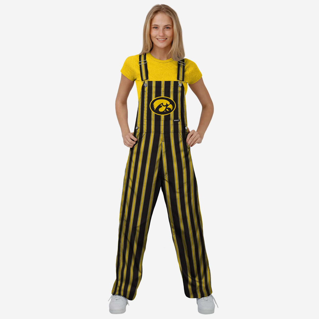 Iowa Hawkeyes Womens Sideline Spirit Bib Overalls FOCO XS - FOCO.com