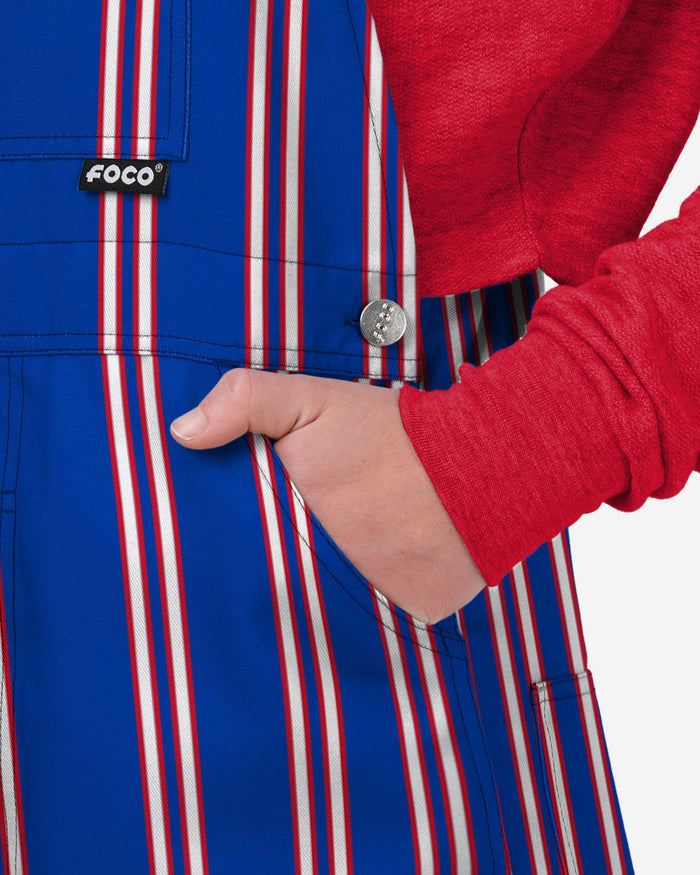 Kansas Jayhawks Womens Sideline Spirit Bib Overalls FOCO XS - FOCO.com