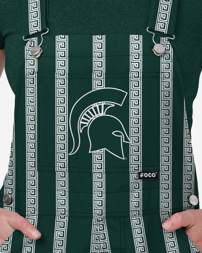 Michigan State Spartans Womens Sideline Spirit Bib Overalls FOCO XS - FOCO.com