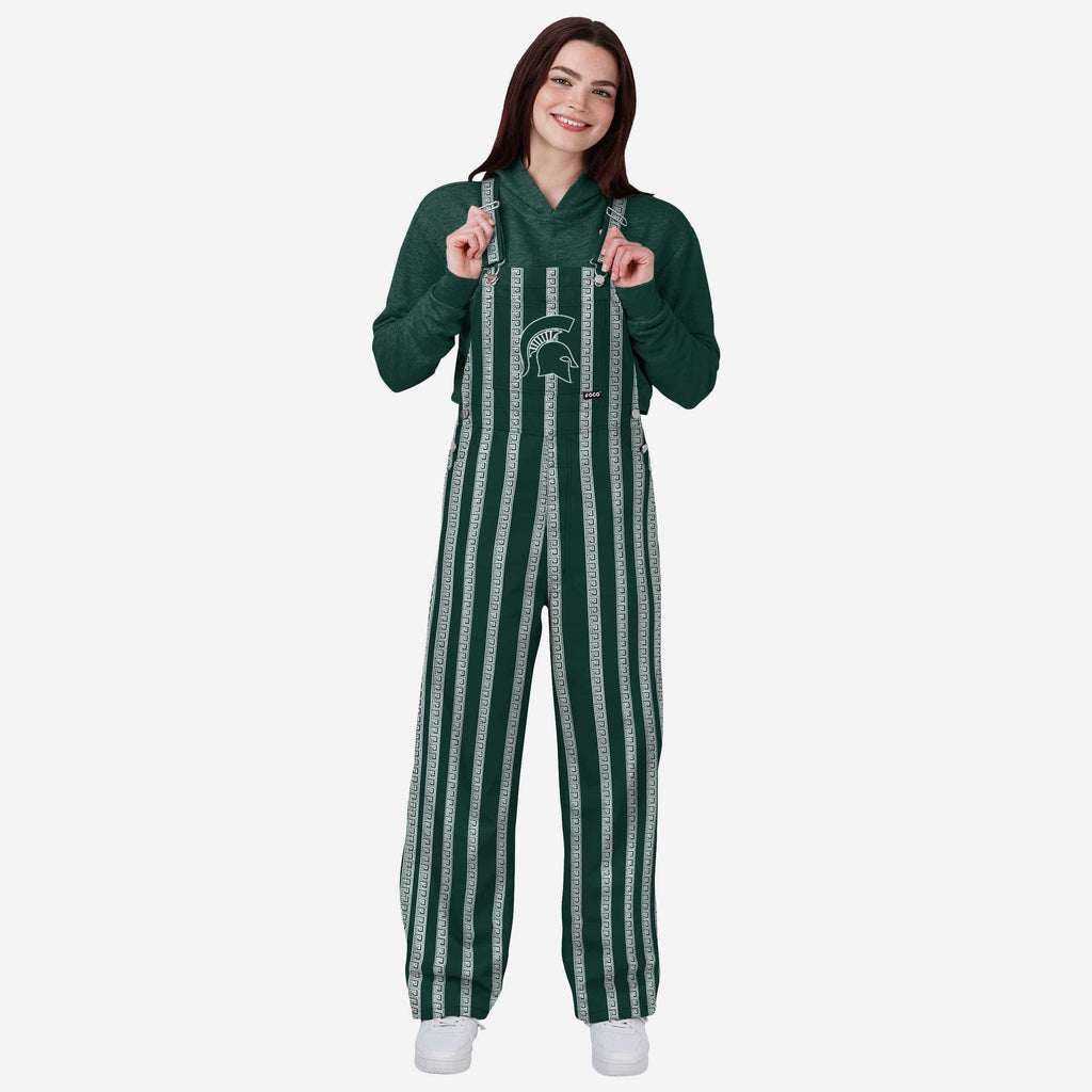 Michigan State Spartans Womens Sideline Spirit Bib Overalls FOCO XS - FOCO.com