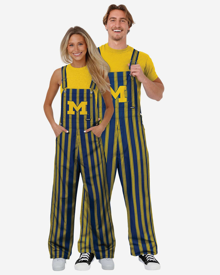 Michigan Wolverines Womens Sideline Spirit Bib Overalls FOCO XS - FOCO.com