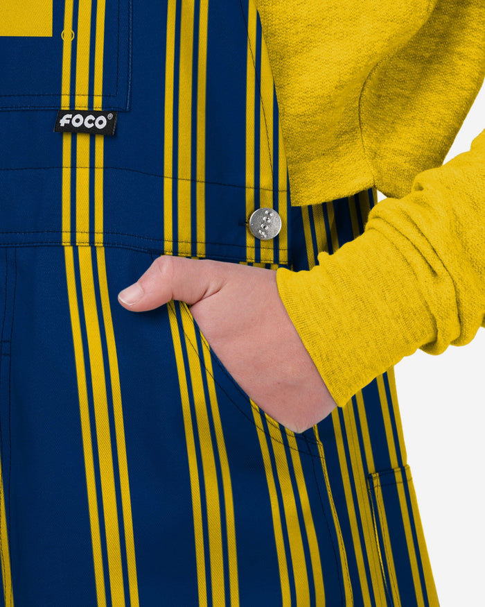 Michigan Wolverines Womens Sideline Spirit Bib Overalls FOCO XS - FOCO.com