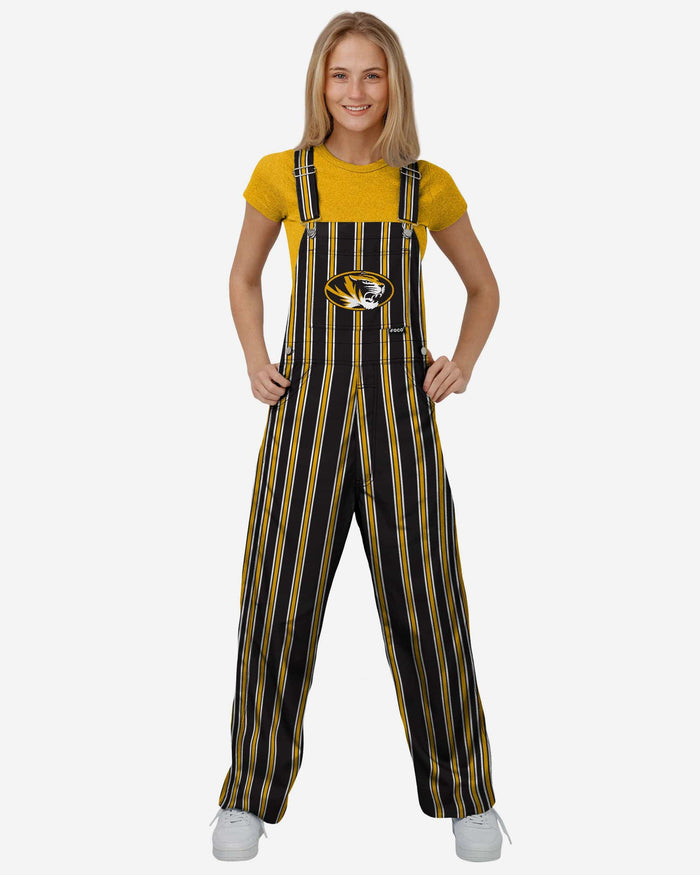 Missouri Tigers Womens Sideline Spirit Bib Overalls FOCO XS - FOCO.com