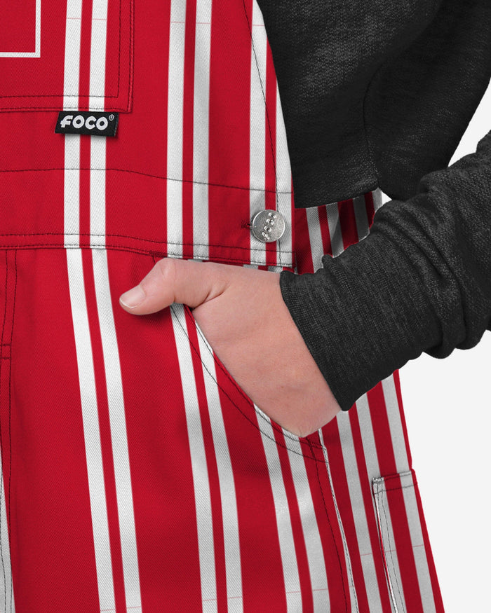 Nebraska Cornhuskers Womens Sideline Spirit Bib Overalls FOCO XS - FOCO.com