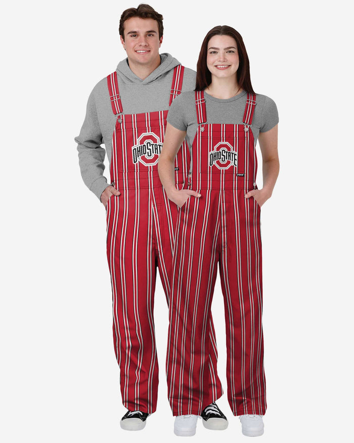 Ohio State Buckeyes Womens Sideline Spirit Bib Overalls FOCO XS - FOCO.com