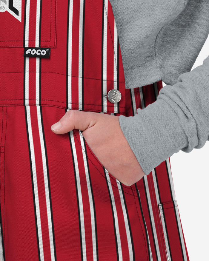 Ohio State Buckeyes Womens Sideline Spirit Bib Overalls FOCO XS - FOCO.com