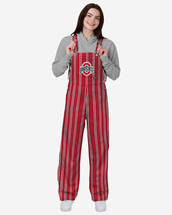 Ohio State Buckeyes Womens Sideline Spirit Bib Overalls FOCO XS - FOCO.com