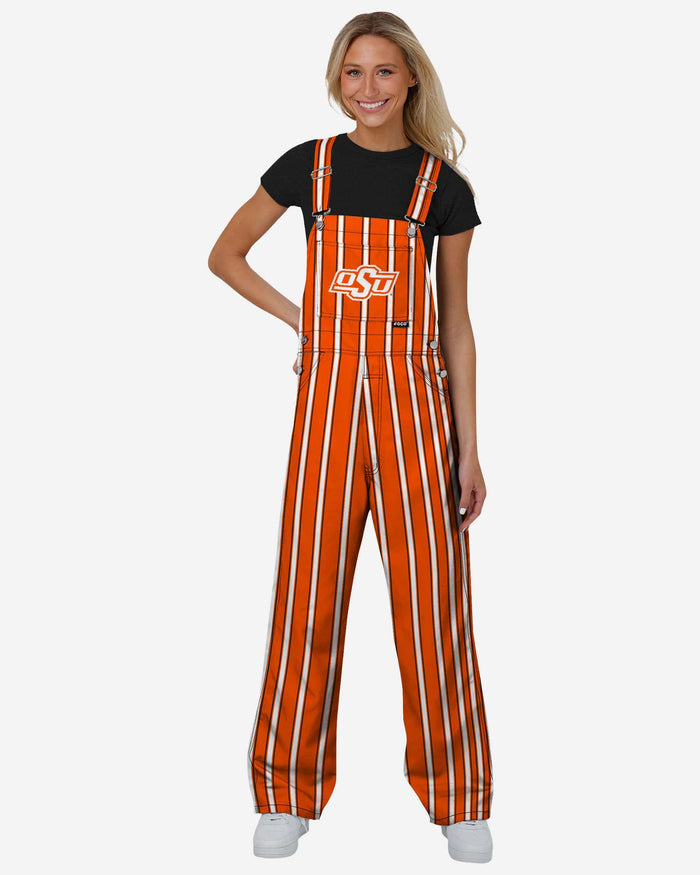 Oklahoma State Cowboys Womens Sideline Spirit Bib Overalls FOCO XS - FOCO.com