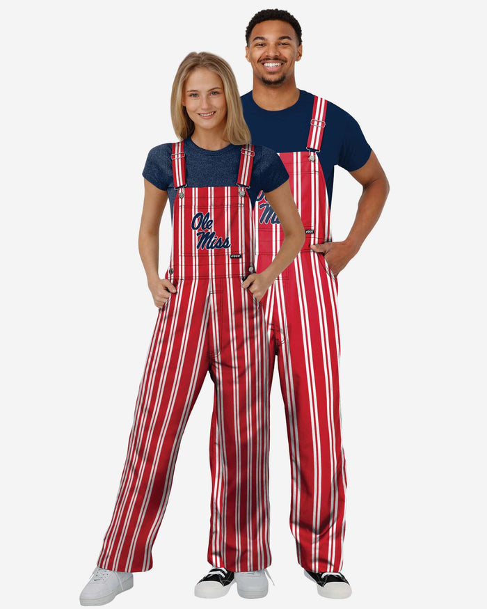 Ole Miss Rebels Womens Sideline Spirit Bib Overalls FOCO XS - FOCO.com