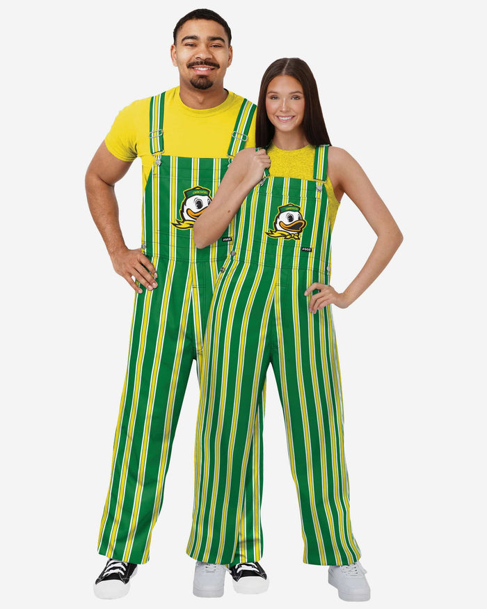 Oregon Ducks Womens Sideline Spirit Bib Overalls FOCO XS - FOCO.com