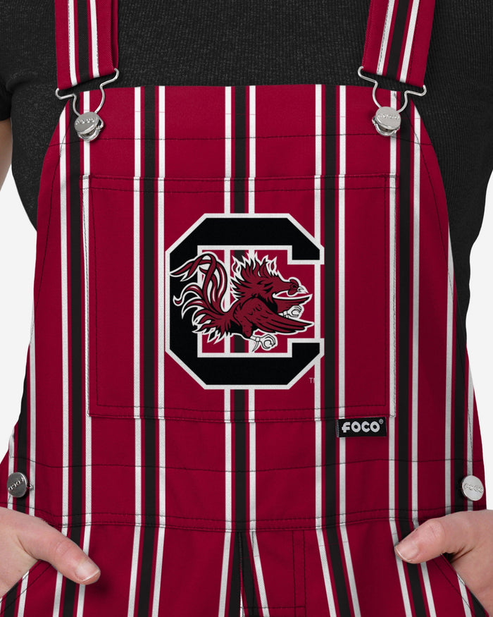 South Carolina Gamecocks Womens Sideline Spirit Bib Overalls FOCO XS - FOCO.com