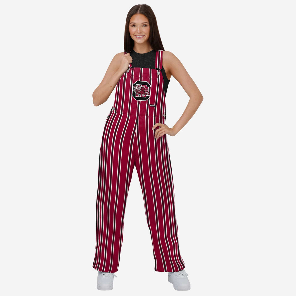 South Carolina Gamecocks Womens Sideline Spirit Bib Overalls FOCO XS - FOCO.com