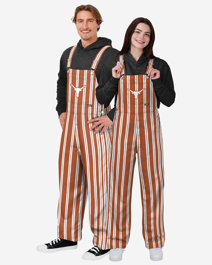 Texas Longhorns Womens Sideline Spirit Bib Overalls FOCO XS - FOCO.com