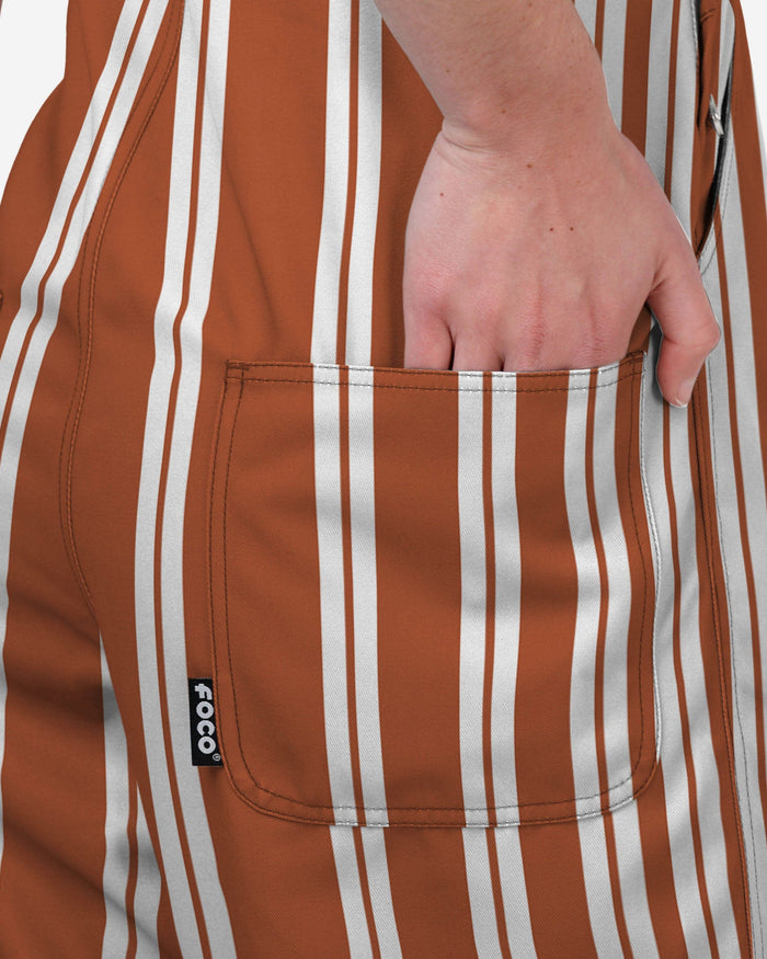 Texas Longhorns Womens Sideline Spirit Bib Overalls FOCO XS - FOCO.com
