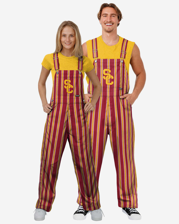 USC Trojans Womens Sideline Spirit Bib Overalls FOCO XS - FOCO.com