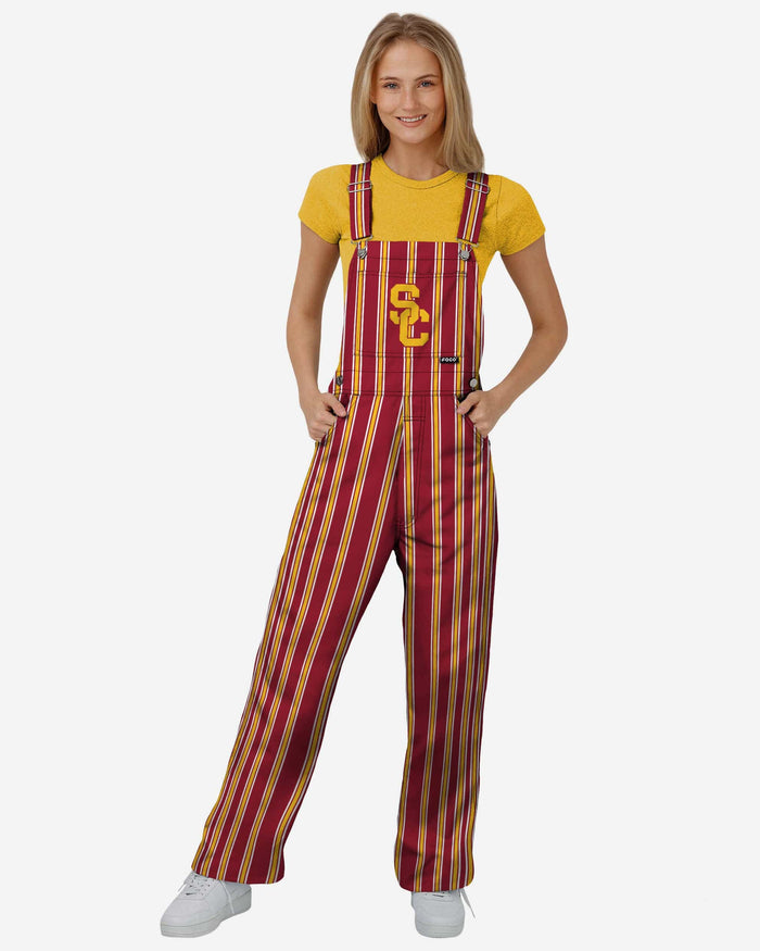 USC Trojans Womens Sideline Spirit Bib Overalls FOCO XS - FOCO.com