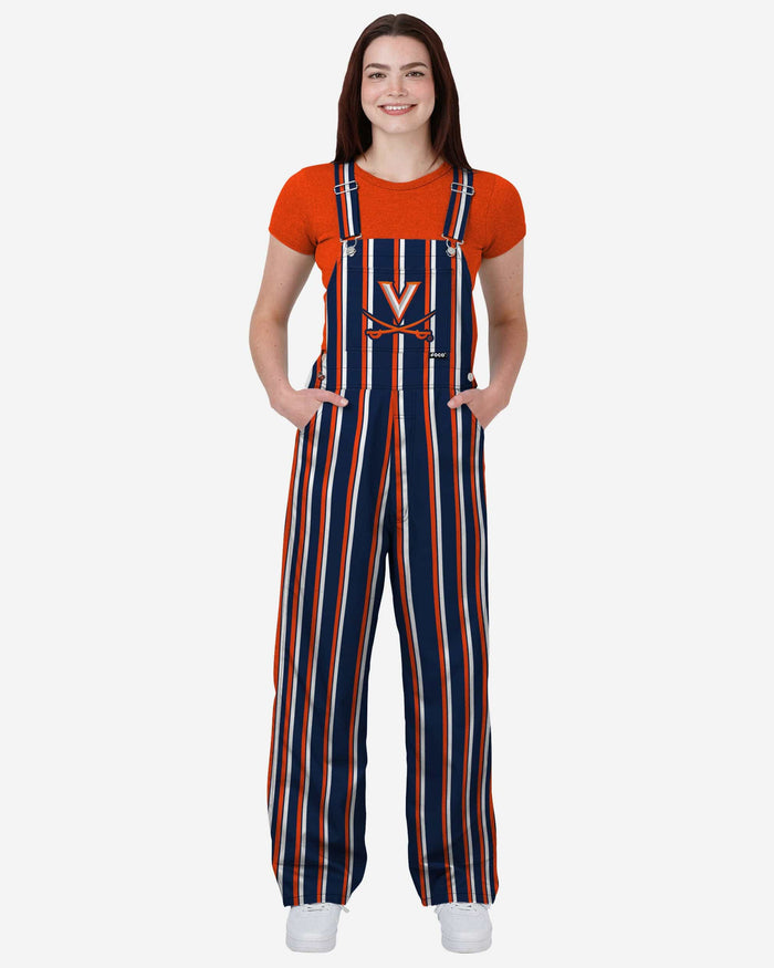 Virginia Cavaliers Womens Sideline Spirit Bib Overalls FOCO XS - FOCO.com
