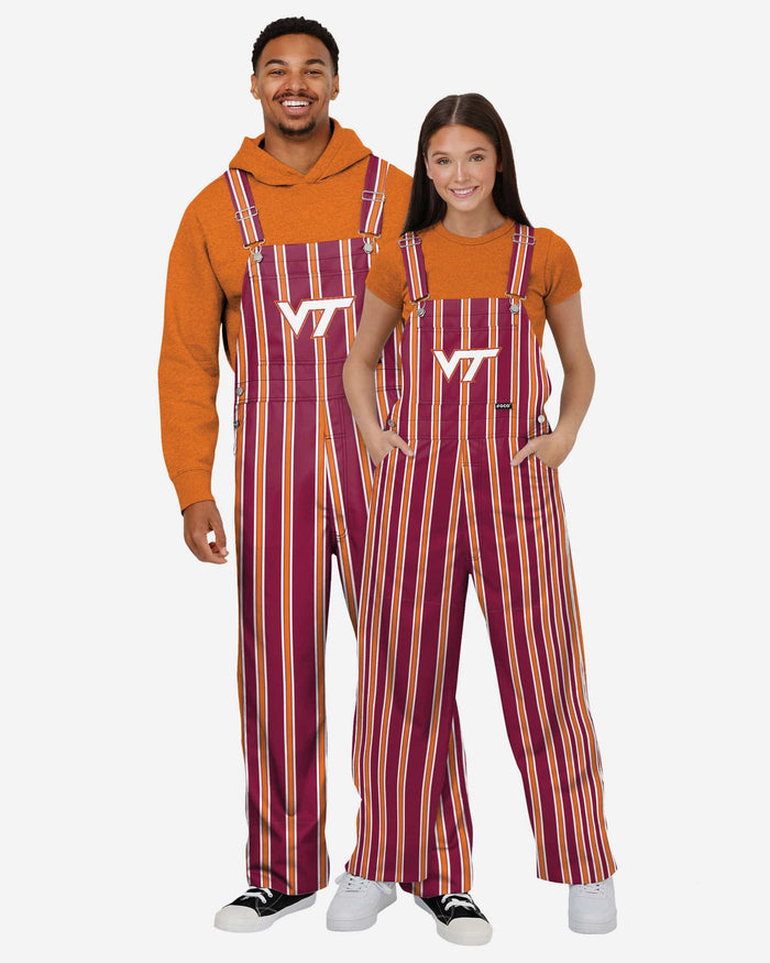 Virginia Tech Hokies Womens Sideline Spirit Bib Overalls FOCO XS - FOCO.com