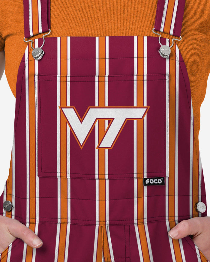 Virginia Tech Hokies Womens Sideline Spirit Bib Overalls FOCO XS - FOCO.com