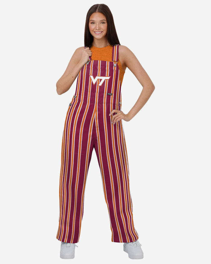 Virginia Tech Hokies Womens Sideline Spirit Bib Overalls FOCO XS - FOCO.com