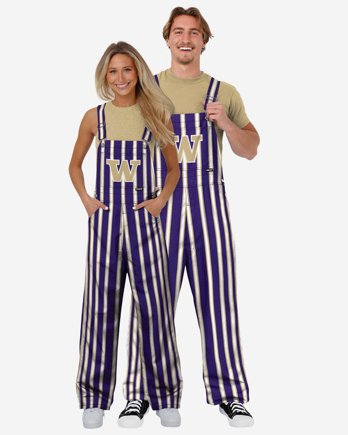 Washington Huskies Womens Sideline Spirit Bib Overalls FOCO XS - FOCO.com