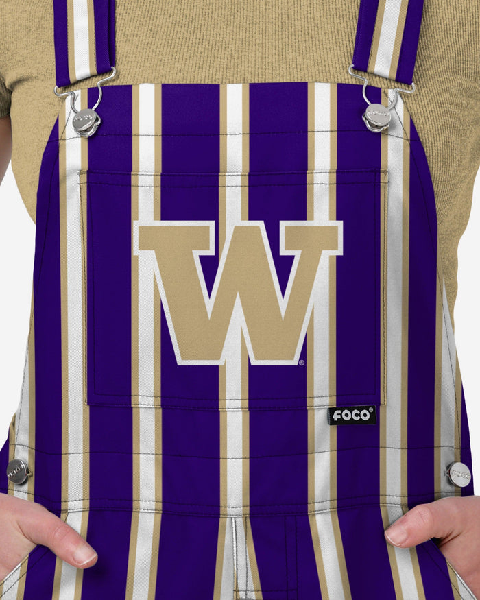 Washington Huskies Womens Sideline Spirit Bib Overalls FOCO XS - FOCO.com
