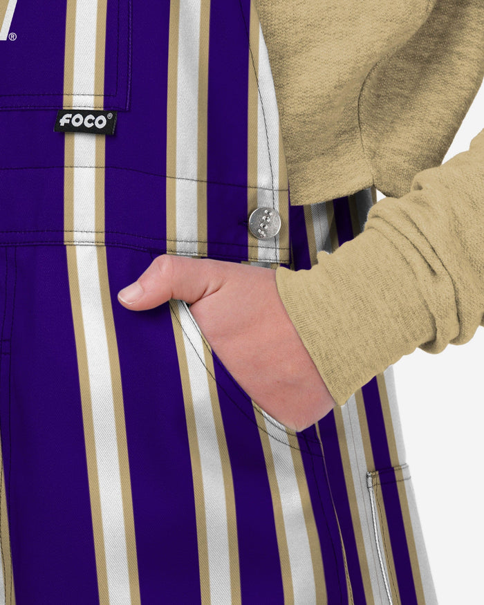 Washington Huskies Womens Sideline Spirit Bib Overalls FOCO XS - FOCO.com