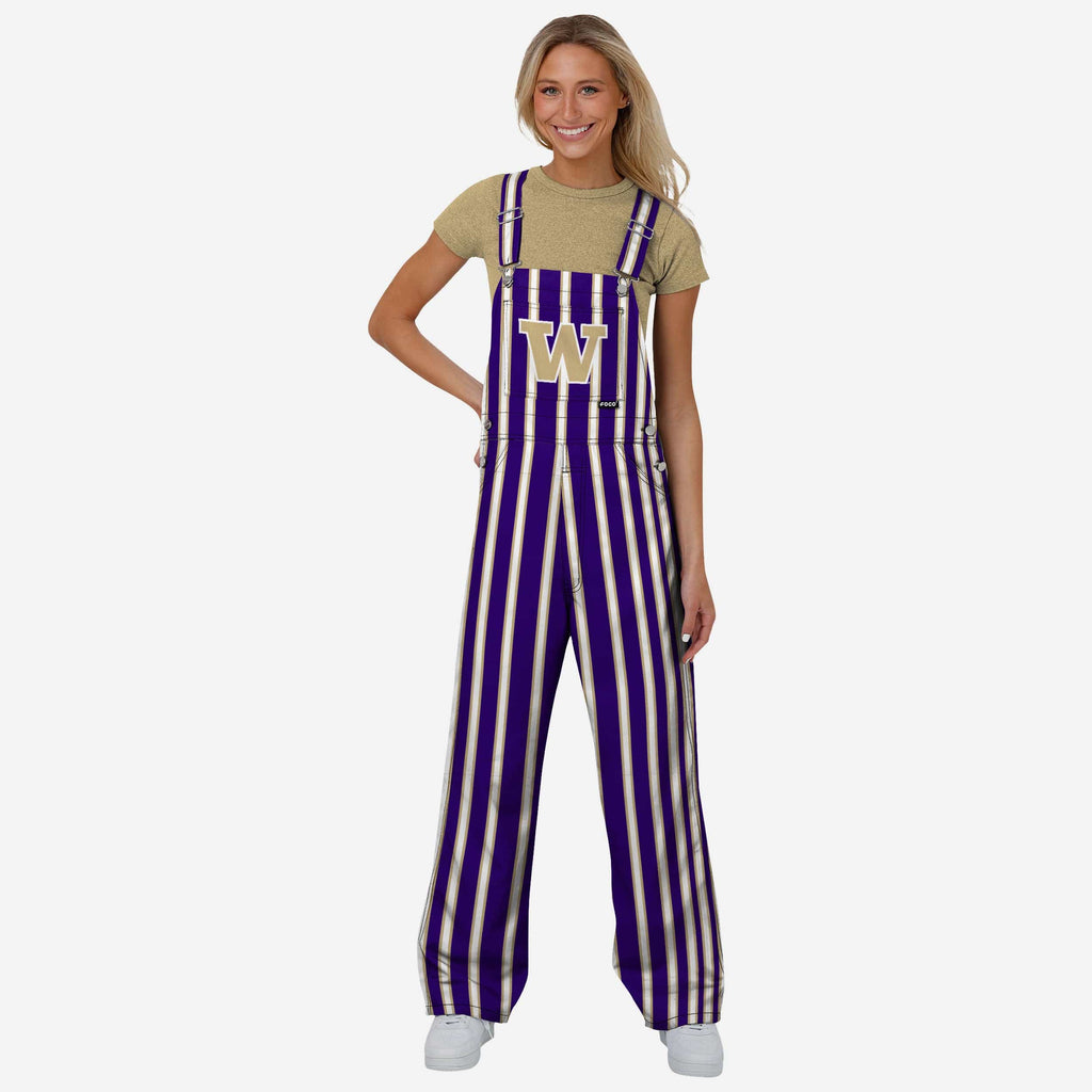 Washington Huskies Womens Sideline Spirit Bib Overalls FOCO XS - FOCO.com